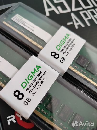 Am4 комплект a520m 16gb ddr4