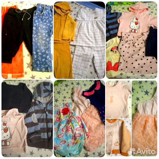 Пакет вещей для девочки на 6-9 месяцев