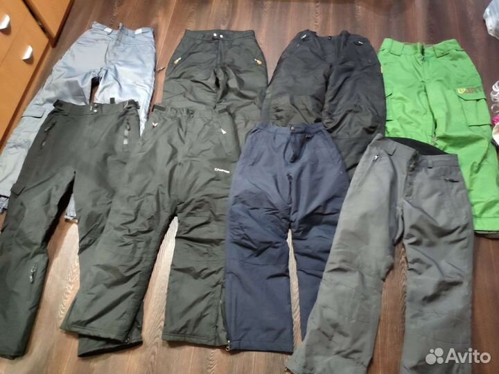 Штаны зимние горнолыжные разные 136-160 см