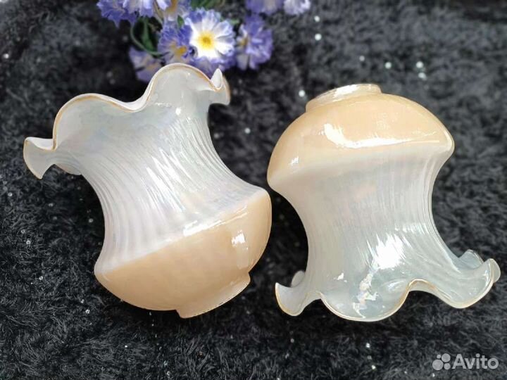 Плафоны для люстры стеклянные перламутр