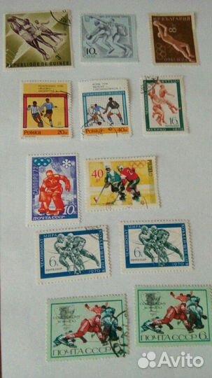 Марки: спорт,разные виды