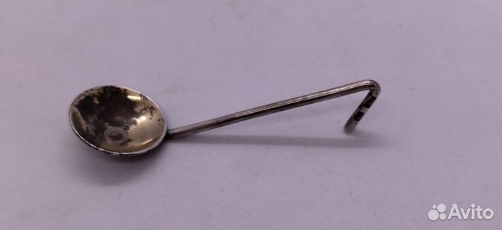 Ложка, ложечка для соли. серебро 875 голова. СССР