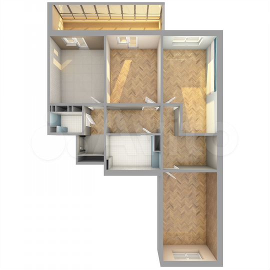 3-к. квартира, 86,3 м², 6/10 эт.