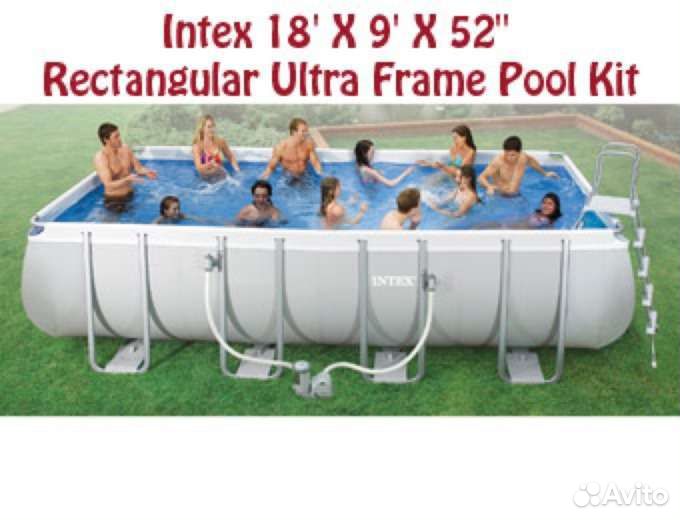 Каркасный бассейн intex бу