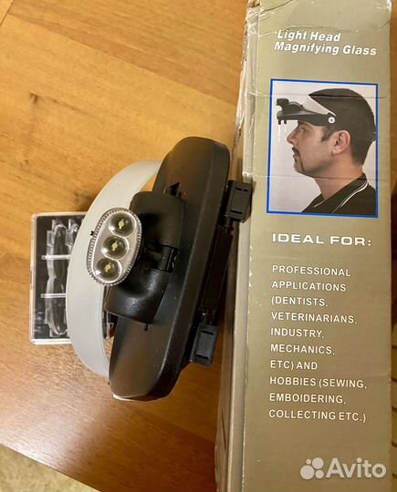 Бинокулярные очки Головная лупа со светильником