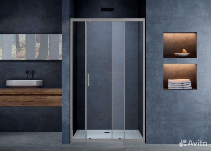 Душевая дверь Vincea Alpha VDS-3AL 140 сталь вороненая