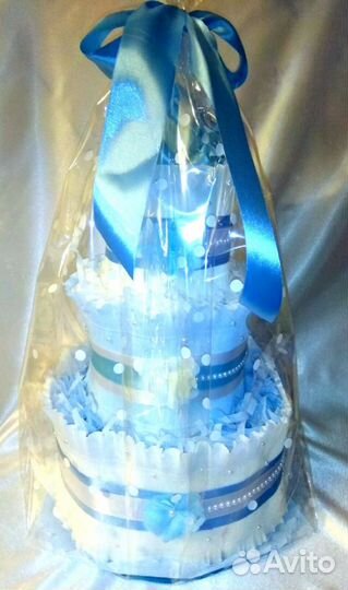 Торт или букет из памперсов