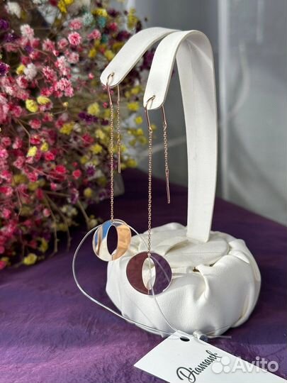 Серьги серебро 925