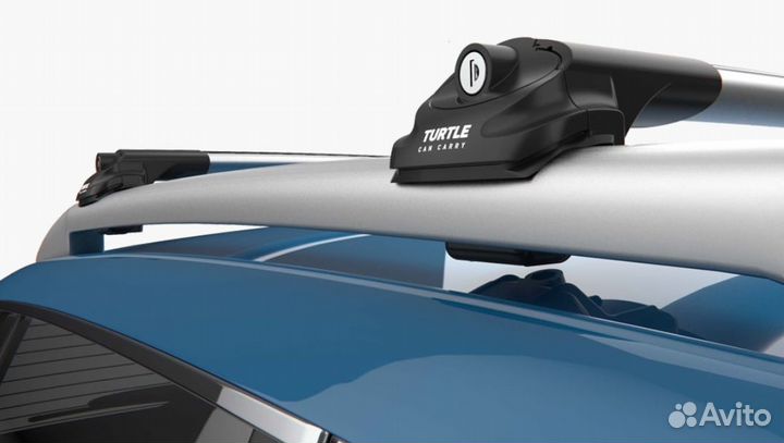 Поперечины Turtle Air 1 на рейлинги (серебристые)