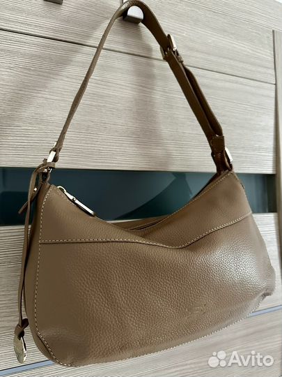 Сумка-багет из натуральной кожи Европа