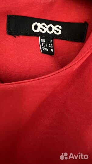 Платье красное коктейльное ASOS