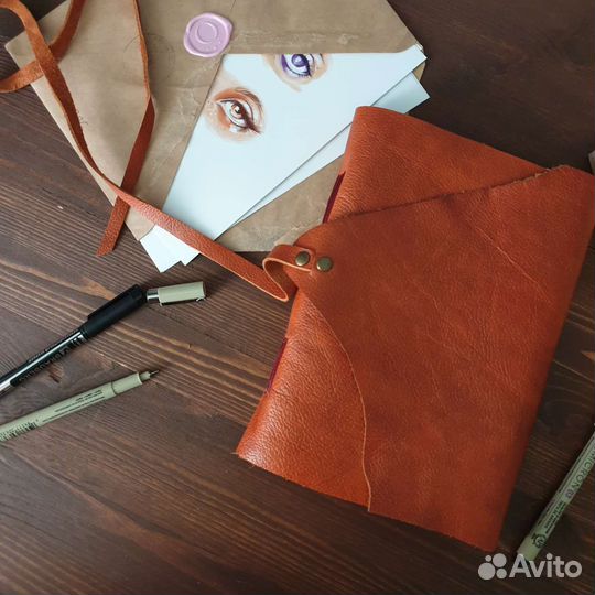 Кожаный блокнот, скетчбук