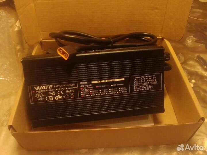 Зарядное устройство 48в (54.6v) 3а для электровело