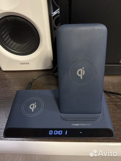 Powerbank PB10DQi PRO док-станция Type-C PD синий