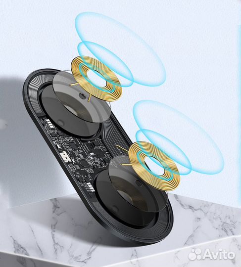 Беспроводное двойное зарядное устройство Baseus