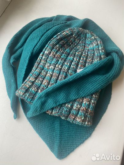 Шапка и бактус шарф косынка комплект женский