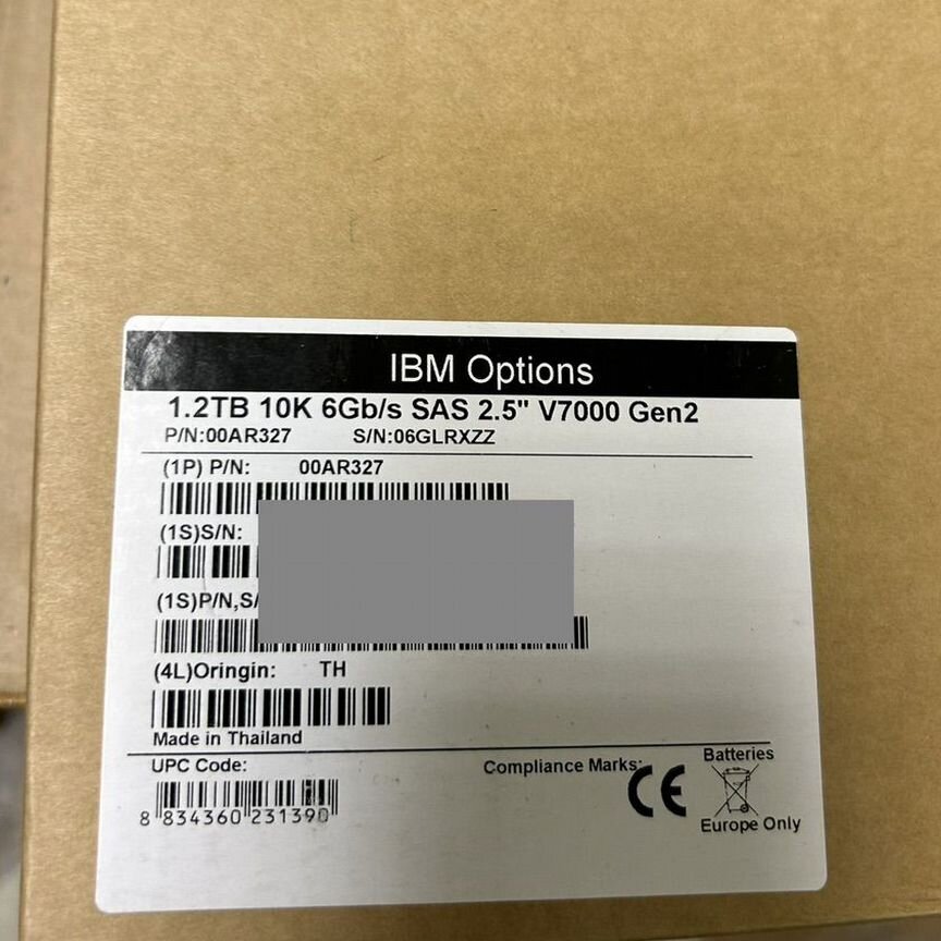 [00AR327] Жесткий Диск Ibm 1.2tb 00ar400 00ar480 00ar327
