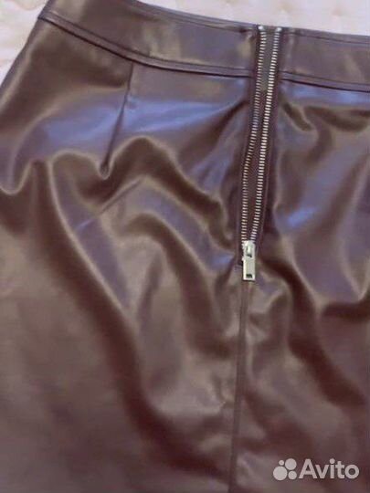 Юбка из экокожи 46
