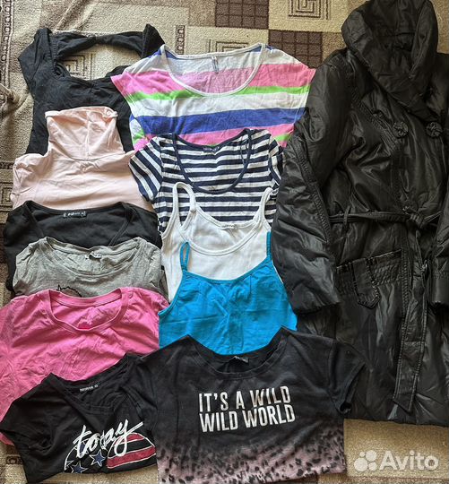 Женская одежда пакетом 40 42 три пакета и куртка