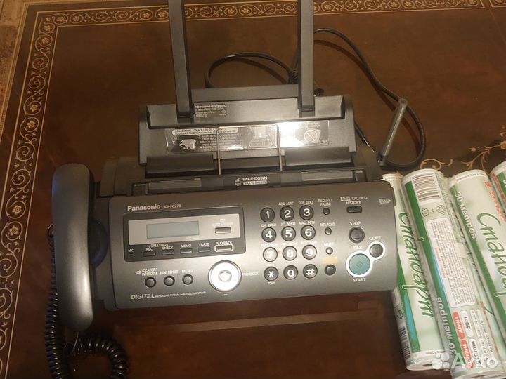 Факс panasonic kx-fc278 с красящей пленкой,бумагой