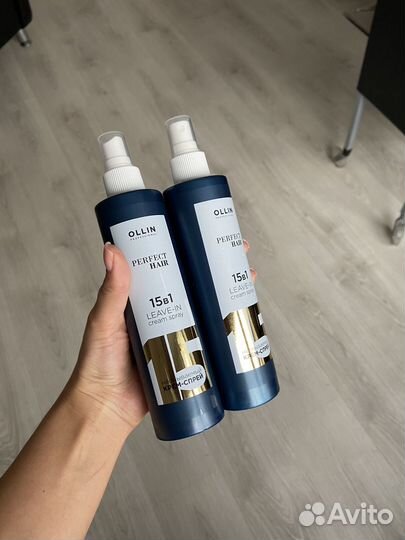 Крем спрей несмываемый для воллос оллин 15в1