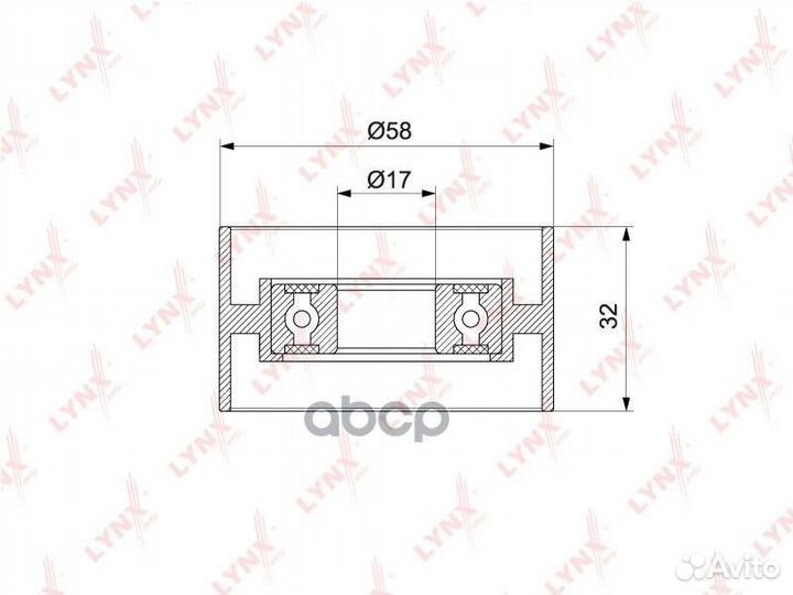 Ролик натяжителя ремня грм PB-1316 lynxauto