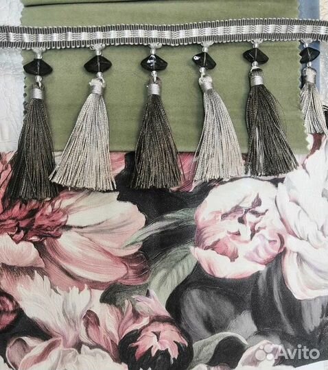 Шторы жаккард с ламбрекена