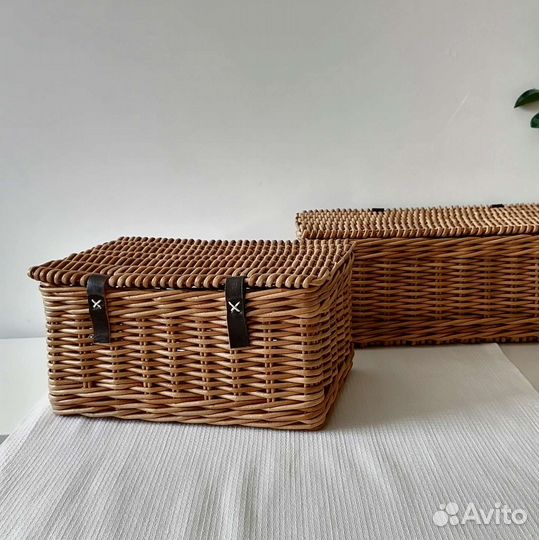 Короб плетёный для хранения, ручная работа
