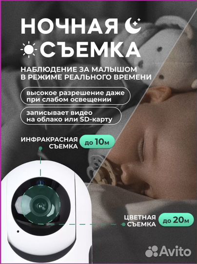 Видеоняня и радионяня поворотеая Wi-Fi