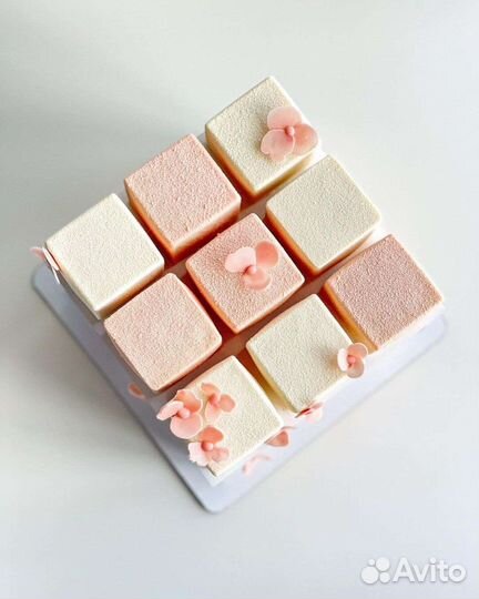 Торт кубики,торт кубик муссовый