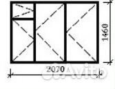 Пластиковое окно 1460х2070