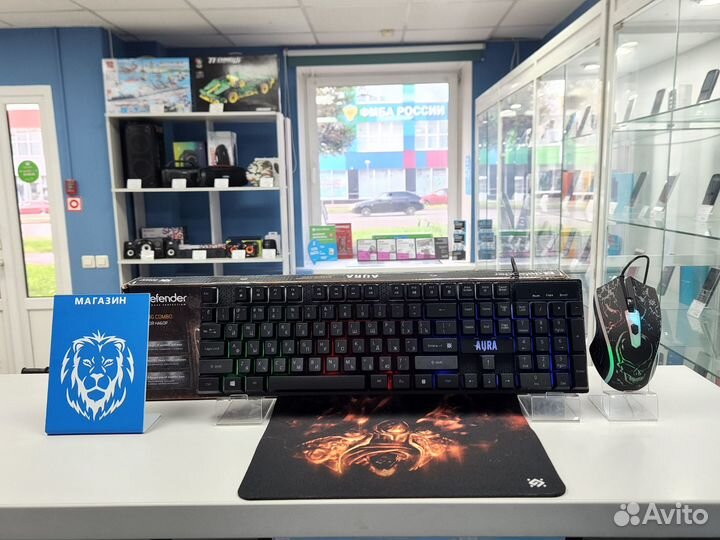 Игровой набор (клавиатура + мышь) Defender (вр80)