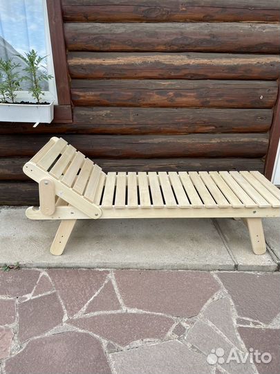 Шезлонг лежак деревянный