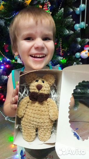 Мишка вязаный ручная работа