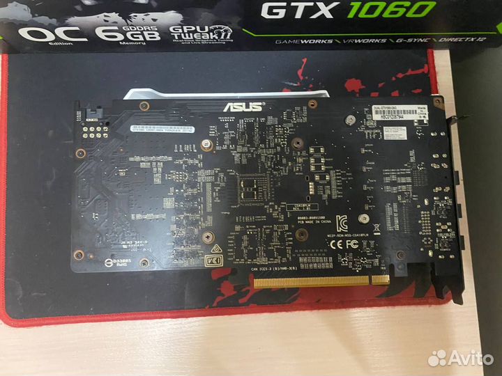 Видеокарта asus GTX 1060 6 GB