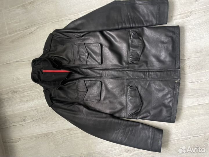 Кожаная куртка мужская размер 48 (М)