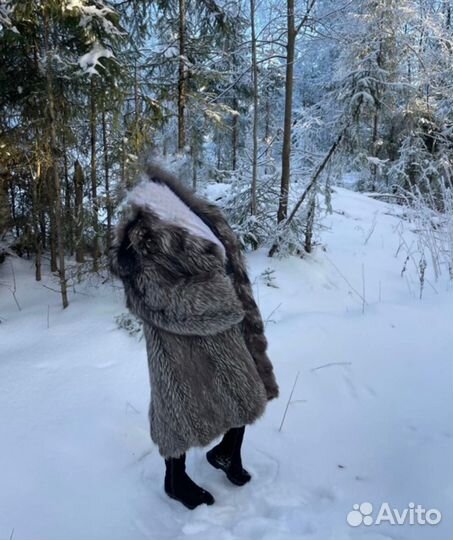Шуба из енота