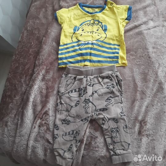 Футболка baby GO и штанишки h&m р.80