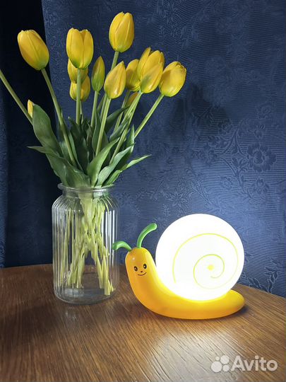 Ночник улитка светильник