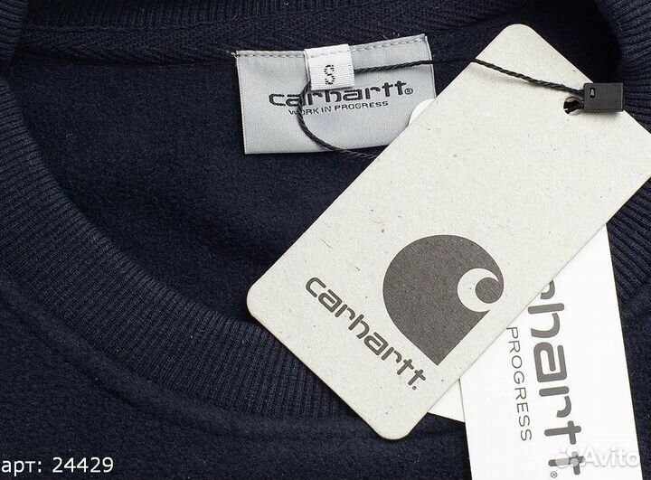 Свитшот флисовый Carhartt темно-Синий