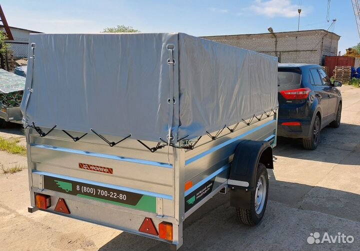 Прицеп титан оцинкованный 2.5х1.3 с бортом 500 мм