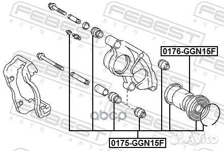 Поршень тормозного суппорта зад прав/лев 01