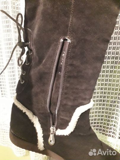 Сапоги зимние нат.замша 37 размер