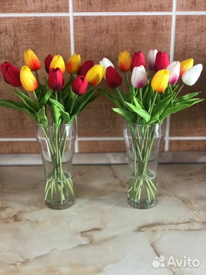 Тюльпаны с имитацией воды