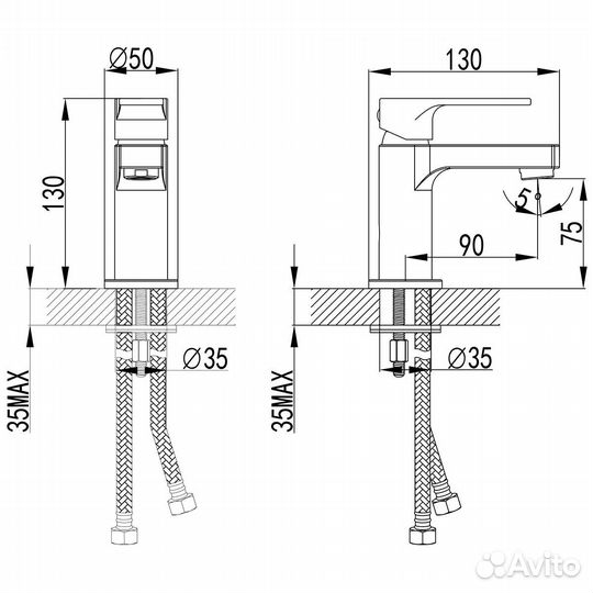 Смеситель Lemark Plus Grace LM1506С для раковины