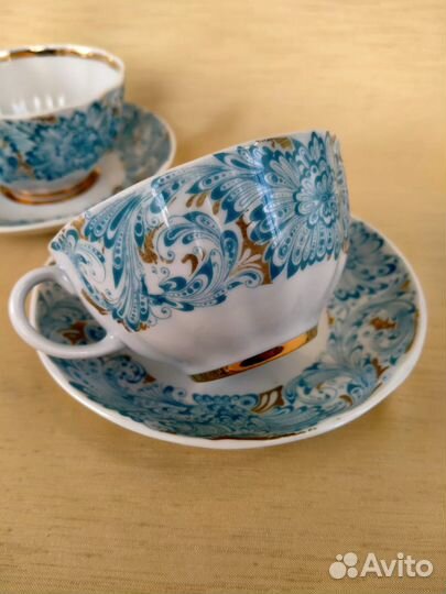 Чайная пара лфз Голубая Жар-Птица