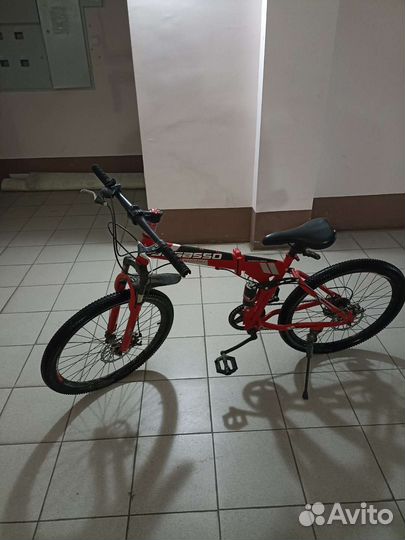 Двухподвесный складной велосипед