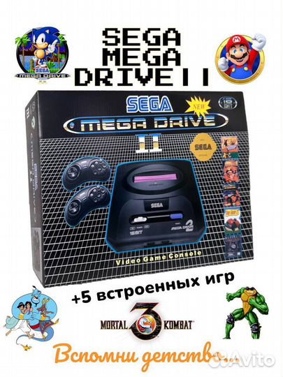 Сега sega mega drive II игровая приставка