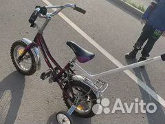 Детский велосипед с родительской ручкой