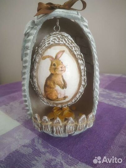 Яйцо в яйце интерьерный сувенир